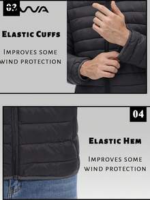 Cavva 男士轻便保暖连帽羽绒服，防水防风，冬季保暖外套，适合徒步、露营、跑步等活动，抓绒材质