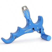 1 件 AME 四指射箭释放辅助器，可调节拇指扳机，操作流畅，提高准确性，适合初学者到专业人士，复合弓手持释放器，户外射击运动