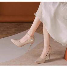 Women Pumps - 杏色8厘 - 查看 5