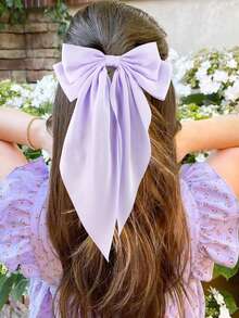 4pcs/1pc Elegant Bowknot Ribbon Hair Clips, Spring Loaded Barrettes, Versatile One-Piece Hair Claws For Ponytail, Mother's Day, Back To School, Thanksgiving, Christmas, New Year, Valentine's Day, Carnival Gifts, Hair Slide, Bobby Pins - Multicolor - View 2