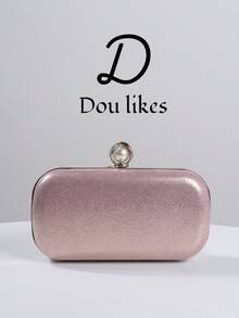 Elegant Sequin Embroidered Pink Evening Clutch Bag High-End Engagement Party Handbag For Cheongsam Dress With Metal Chain Graceful Lady Banquet Bag Suitable For Party Wedding Prom Formal Dinner/Banquet Perfect Match For Women's Graduation Prom Dress Prom Accessories Sequin Dress Shiny Dress Graceful Dress. Flowers