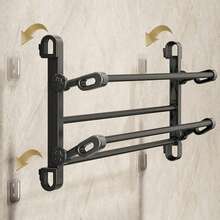 2pcs Wall Mounted Shoe Rack, Shoe Shelf, Shoe Rack For Closet, Shoe Organizer Shoes Rack, Storage Organizer, Shoe Storage, Shoe Rack For Front Door Entrance, Shoe Organizer For Closet, Black - màu đen - Xem 4