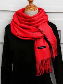 1pc 190*70cm Outdoor Classic Solid Color Windproof Sand Proof Lightweight Shawl Scarf, Suitable For Men And Women For Dress - Khaki - View 14