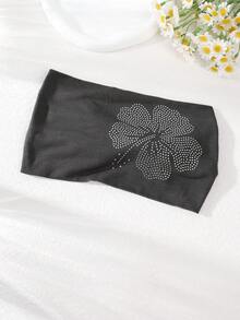 1件复古水钻芙蓉花发带，时尚女士运动发带，时尚运动头巾发饰，秋冬度假装扮时尚发带，优雅围巾女士头巾柔软头巾 - 彩色 - 查看 17