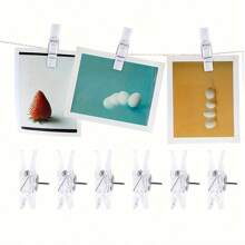 30个/20个/10个图钉塑料图钉夹软木板图钉办公和学校用品活页夹毛毡板装饰固定大头钉夹，适用于办公室和学校使用，不会损坏照片夹。返校用品，毕业派对装饰固定配件夹图片钉，照片墙留言图钉