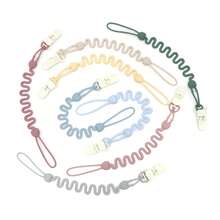 〈4PCS〉Caterpillar Pacifier Clip! Silicone Teether Toy + Clip, Baby Stroller Accessories, Baby Shower Gift Travel Essentials (1/4PCS Options) - Multicolor - View 6