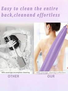 Esponja larga exfoliante para la espalda con mango, exfoliante corporal lavable con correa extensible para la ducha, toalla exfoliante japonesa, esponja coreana, regalo del Día de la Madre