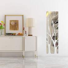 1 PIEZA Árbol genealógico 3D, Juego de calcomanías de espejo acrílico DIY - Pegatinas de ramas de árbol modernas para la pared de la sala de estar/dormitorio - Decoración del hogar para despegar y pegar - Regalo perfecto para recién casados/abuelos/propietarios de viviendas - Excelente para el estreno de casa y celebraciones de aniversario Decoración de la habitación Decoración de pared Decoración de sala de estar Espejo de pared Espejo de pared Espejo para la habitación Decoración del baño - Multicolor - Ver 3