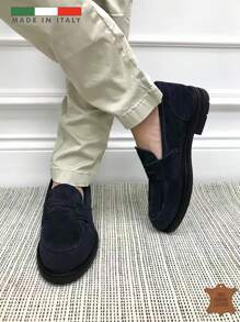 手工製作的義大利絨面革樂福鞋