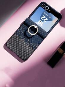 1 pieza Funda protectora con anillo arcoíris compatible con Samsung Galaxy Z Flip 6, Funda con adsorción magnética para Samsung Galaxy Z Flip 5, adecuada para niñas, niños, adolescentes y niños, resistente a golpes, sencilla y elegante para teléfono