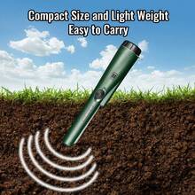 [360° Metal Detector] 360° Precision Metal Detector Wand, Easy One-Button Operation, With LED And Vibration Alarm, Detects Coins, Jewelry And Gold. 9V Battery (Battery Not Included) - Best Gift For Christmas And Father's Day. - Multicolor - View 2