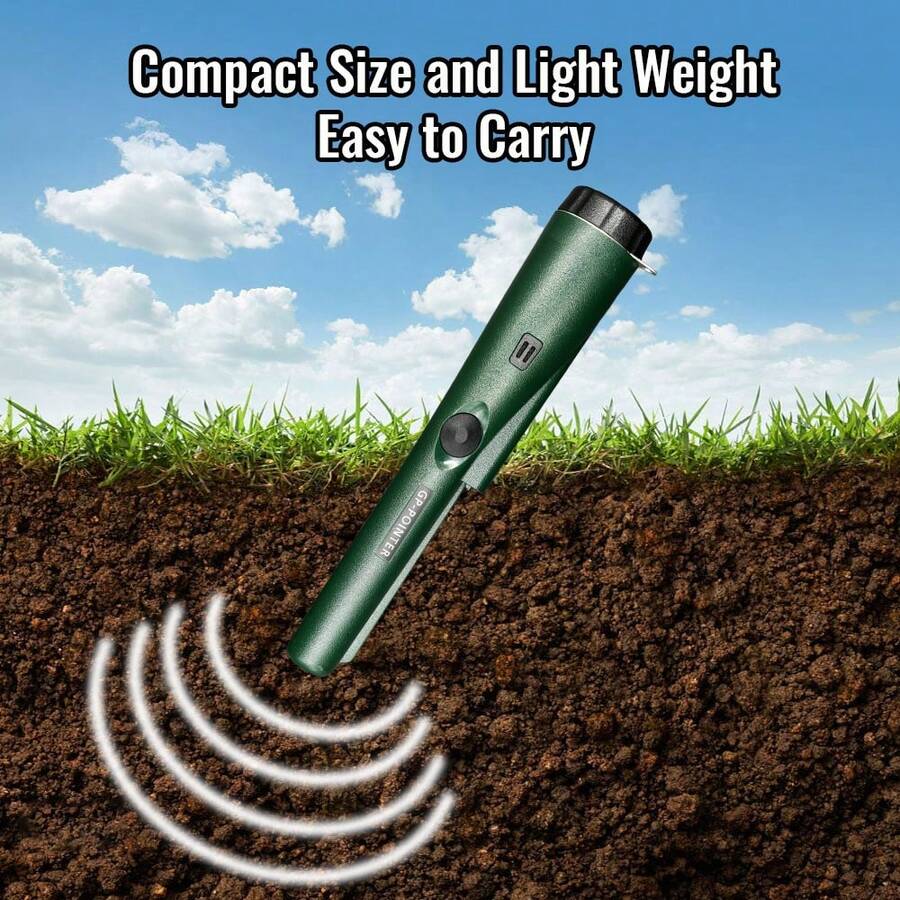 [360° Metal Detector] 360° Precision Metal Detector Wand, Easy One-Button Operation, With LED And Vibration Alarm, Detects Coins, Jewelry And Gold. 9V Battery (Battery Not Included) - Best Gift For Christmas And Father's Day.