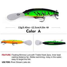 CISEA F18 Fishing Lure Minnow Lure For Fishing Hard Bait Jip Head Floating Water 13g 12.5cm - Multicolor - View 9