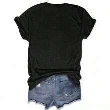 Physical Therapy Tee T-Shirt Graphic Tee Short Sleeve Crew Neck Casual TopTee Graphic Tees Women - 黑色 - 查看 4