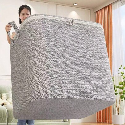 Caixas de armazenamento de tecido modernas - Grande capacidade, duráveis, à prova d'água, dobráveis, ideais para roupas, colchas, brinquedos, organização de casa e carro, armazenamento embaixo da cama com tampa, solução de armazenamento embaixo da cama, caixa de estilo clássico, caixa de tecido durável, organizador de armazenamento embaixo da cama