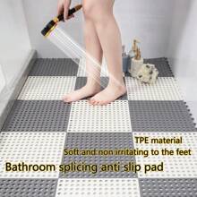 2pcs Bathroom Anti Slip Mat, Bathroom Toilet Splicing Floor Mat, Floor Mat, Shower Room, Swimming Pool Waterproof And Water-Resistant Mat