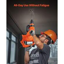 Corded Hammer Drill, 1600W 175-350RPM Electric Demolition Drills, 2-Inch SDS-Max Rotary Hammer Driver, 3 Functions Chipping Power Tool Kit For Concrete, Drilling Wood Plastic - US A Type Plug(110-127V) - View 4