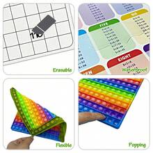 legendstar 12x12 乘法数学游戏抽认卡套装可擦写笔书写板益智玩具培养逻辑思维可重复使用练习卡适合 3 岁以上儿童