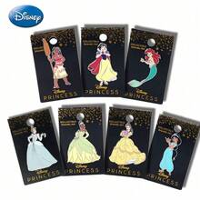 Disney 1枚官方授权收藏版珐琅公主胸针，包括贝儿公主、茉莉公主等精美别针，可爱小礼物，服装配饰，可作衣服、包包挂饰，送给女性、家人和朋友 - 彩色 - 查看 2