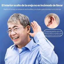 Amplificador de sonido recargable mejorado Audífonos intraauriculares duraderos y de alta calidad para personas con discapacidad auditiva. - Caqui - Ver 2