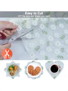 1pc Shelf Liner, Waterproof Refrigerator Liner, Drawer Liners For Kitchen Cabinet, Bathroom Sink Mat No Slip Cupboard Mats Non Adhesive Fridge Liner EVA Place Mats Roll - Leaf Daisy ,Dehumidifier For Home