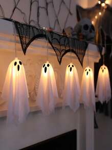 3 Meter Halloween Geist Eiszapfen Dekorations Lichterkette, geeignet für Spukhaus, Veranda, Garten und Party Dekoration, 8 Beleuchtungsmodi - batteriebetrieben (Batterien nicht enthalten) Halloween Dekolicht Heim Dekoration Party Dekoration Halloween Dekoration Raum Dekoration Halloween Garten Dekoration als Geschenk Fairy