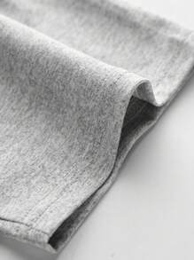 2 Pieces Tween Boy Set Big Brother Stick Figure Streetwear Meme Tees Tee & Shorts Soft Comfy Summer Wear - Grey - View 6