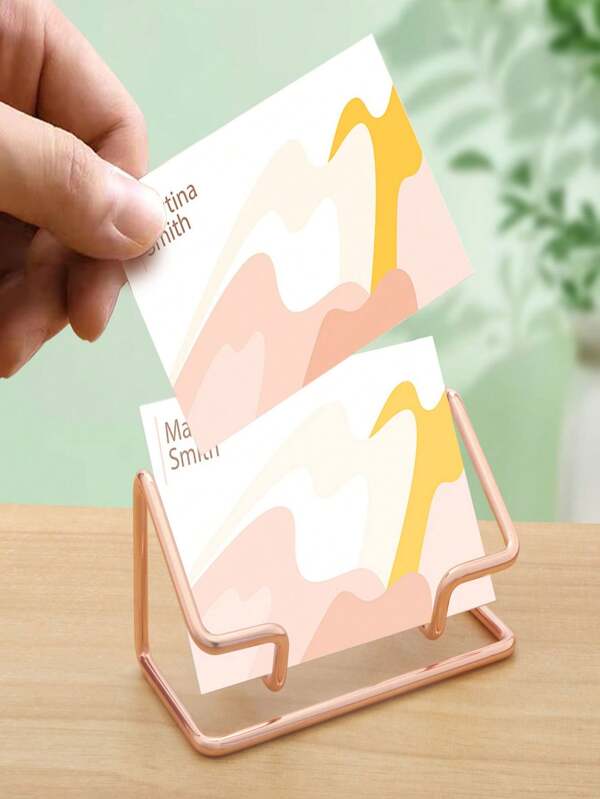 Soporte de exhibición moderno para tarjetas de visita, organizador de escritorio para tarjetas de visita