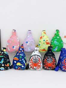 1 pezzo Portamonete mini per bambini, Portamonete alla moda con motivo cartoni animati, Marsupio a tracolla, Borsa da petto per esterni, Borsa da viaggio, Borsa per il piccolo stoccaggio degli oggetti