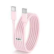 USB C 转 USB C 快速充电线 60W、车载充电器充电线、USB C 转 Type C 充电数据线兼容 16/17/17 Pro/17 Pro Max/iPad Pro/Air、手机充电器线兼容三星 Galaxy S25/S24/S23/S22/S21/S20 系列及更多 Type C 设备 - 多色 - 查看 21
