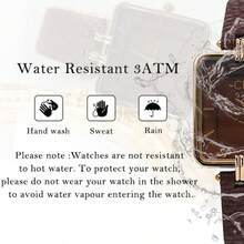 1pc CILOA Minimalist Luxury Brand New Ladies Watch - 咖啡棕 - 查看 4
