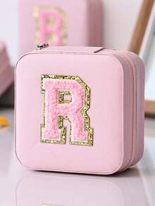 1 Stück Schmuckkasten (A-Z Buchstaben) Schmuckkasten, Aufbewahrungsbox, Schmuckablage, Ohrring Halskette Aufbewahrungsregal, Aufbewahrungsschale, tragbarer Reise-Schmuckkasten, saisonale Aufbewahrung für Herbst/Winter, Ring Ohrring Halskette Aufbewahrungsbox, Präsentationsständer - Geeignet als Geschenkbox für Mädchen und Damen, Halloween Geschenkbox, Weihnachtsgeschenkbox