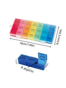 7-Tage Pillenorganizer, 3 Mal täglich (Morgens, Mittags, Abends), 21 Fächer, große Kapazität, tragbar für Tasche oder Handtasche, für Vitamine, Nahrungsergänzungsmittel und Medikamente