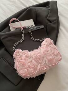 时尚花卉链条手提包、单肩包