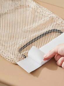 1 Pc Kitchen Trash Bag Holder, Wall-Mounted Large Capacity Storage Bag, Plastic Bag Organizer With Hook And Loop Net Pouch, Essential Kitchen Organizer Tool