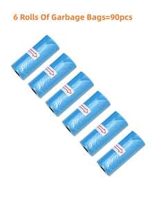 90pcs/6rolls Disposable Mini Trash Bags, Desktop Cleaning Garbage Bags, Bagged Kitchen Storage Small Trash Bags, Bathroom Kitchen Office Restaurant Cleaning Plastic Bags(Trash Bag Size 30*22cm When Unfolded) - Multicolor - View 16