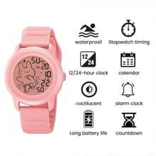 POMAR 2025 New Student Sports Fashion Simple Night Light Waterproof Alarm Clock Student Electronic Men's And Women's Watch
