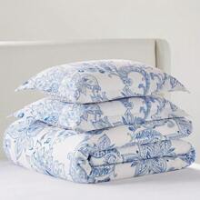 Levtex Home - Benette Comforter Set - Twin Comforter + One Standard Pillow Cases - Floral Paisley - Blue And White - Comforter (68 X 88in.) And Pillow Case (26 X 20in.) - Cotton