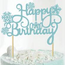 1 قطعة من أعلى كعكة عيد الميلاد بشكل نجمة الثلج الفضية اللامعة، أعلام زخرفة كعكة لحفلة عيد الميلاد ذات موضوع الشتاء