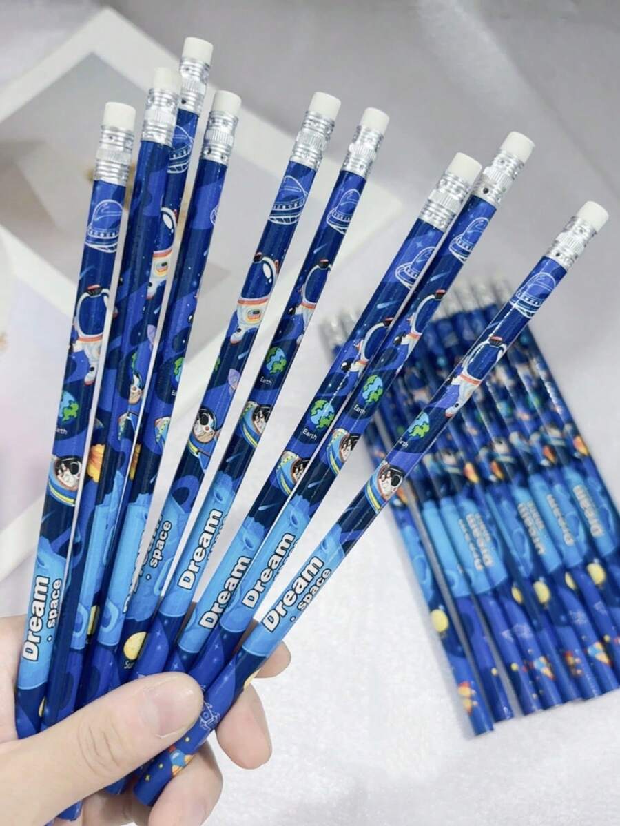 24 支/包宇航员主题铅笔、文具和绘图用品 - 圓形 - 查看 1