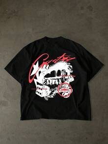 maglietta da uomo di nuova moda con stampa hip-hop