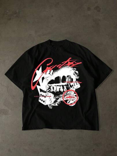 Men's New Fashion Hiphop Print T-Shirt