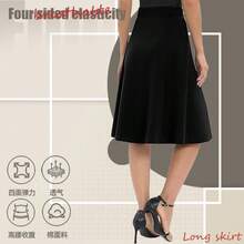 23" Knee Length Skorts Skirts For Women With Pockets Tennis Skirt High Waisted Golf Skirts For Women Casual - 黑色 - 查看 5