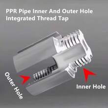 2pcs Metal PPR Pipe Threaded Repair Tool - Integrated Internal & External Hole Opener, Electric Drill Type, 1/2 Inch - DN15, 3/4 Inch - DN20 Size, Essential For Pipe Repair | Threaded Pipe Repair | Metal Structure, Pipe Repair Tool - Multicolor - View 11