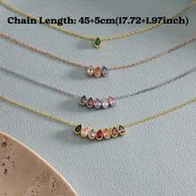 Customized Family Birthstone Necklace, Birthstone Necklace, Birth Stone Necklace, My Children's Necklace, Mothers Necklace, Christmas Gift,New Year Glamour - Multicolor 2 - View 6