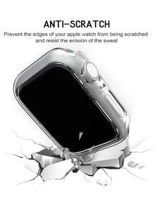 3pcs Transparent Hollow Case, PC Hard Shell Hollow Watch Case Suitable For 38/40/41/42/44/45/49mm Ultra/SE/8/7/6/5/4/3/2/1 - Clear - View 6