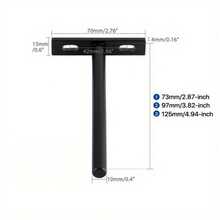 4件装浮动搁板支架隐藏式支架壁挂式支架隐形钉固定支架隔断隐藏式搁板支架 - 黑色 - 查看 5