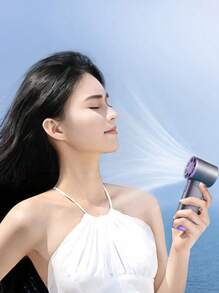 1 件男女通用纯色 USB 可充电大功率迷你手持风扇，适合送礼、夏季户外旅行沙滩运动居家办公日常使用