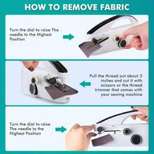 Portable Mini Sewing Machine: Electric Hand Sewing Machine With Sewing Kit For Versatile Handicrafts - Black and White - View 10