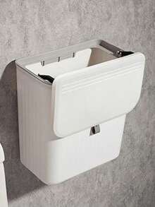 1 Piece, Simple, Stylish And Convenient Wall Mounted Household Wastebasket, Designed For Living Room, Kitchen, Kitchen Cabinet, Bathroom, Home Decoration, Bathroom Storage. Perfect For Summer And Back To School Season.